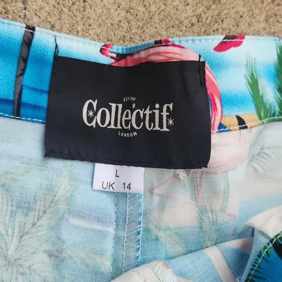 Collectif retro flamingo shorts - Picture 6 of 10